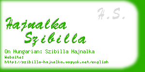 hajnalka szibilla business card